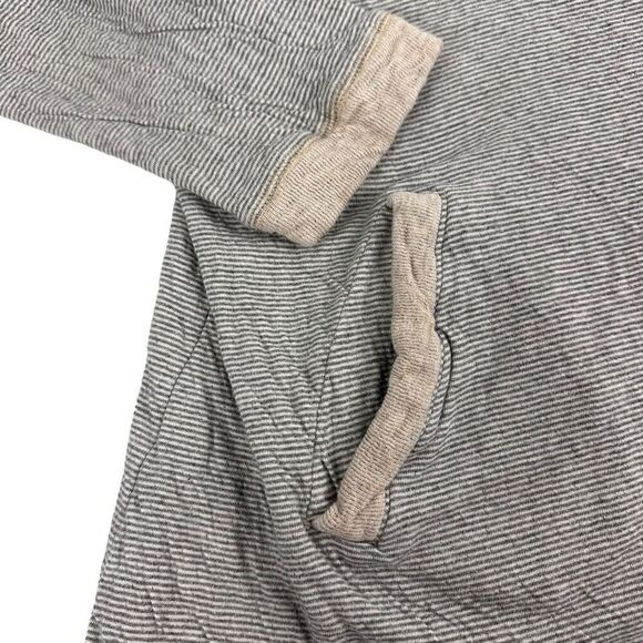 Fresh Produce Boat Neck Long Sleeve Fleece Sweatshirt Size XL XXL Gray White Str - Picture 4 of 7